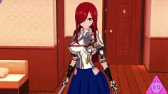 Oynat KOIKATSU: Fairy Tail'den Kızıl Saçlı Erza Sert Sikişiyor - Sansürsüz Oral Seks, Elle Muamele ve Boşalma