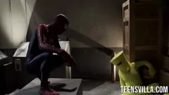 Afspelen Spiderman Orgy: Xander Corvus en Casey Calvert's Teen Hardcore Encounter